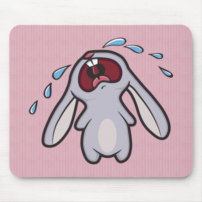 Mousepad Coelho Bawling de grito triste do coelho | (Frente)
