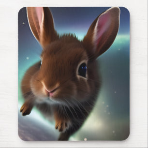 Mousepad Coelho Bebê Correndo No Espaço