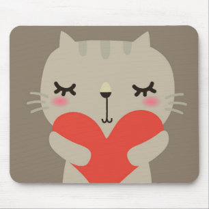 Mousepad Coelho bonito com amor