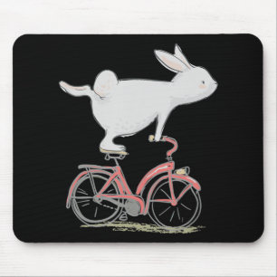 Mousepad Coelho Bonito Na Bicicleta De Ciclismo De Biciclet