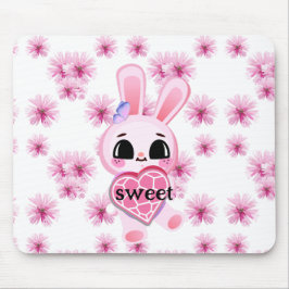 Mousepad coelho branco doce