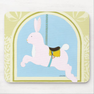 Mousepad Coelho Carrossel por June Erica Vess