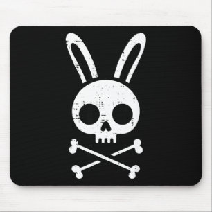 Mousepad Coelho da Páscoa Caveira Cruz Ossos Coelho Gótico