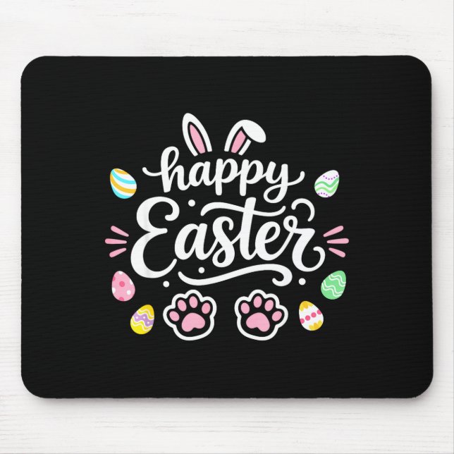 Mousepad Coelho da Páscoa Feliz Coelho para Meninas Criança (Frente)