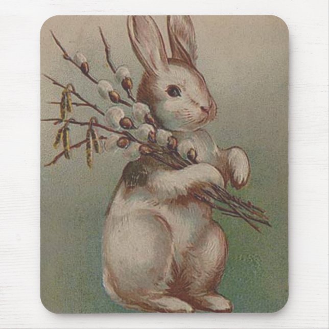 Mousepad Coelho da Páscoa Vintage (Frente)