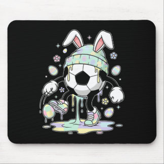 Mousepad Coelho de Páscoa de Futebol Ovo Drip Sorvete Menin