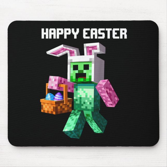 Mousepad Coelho engraçado fazendo Dabbing Páscoa Feliz Pásc (Frente)