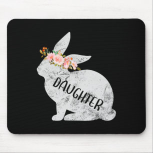 Mousepad Coelho Filha Correspondência Família Floral Coelho