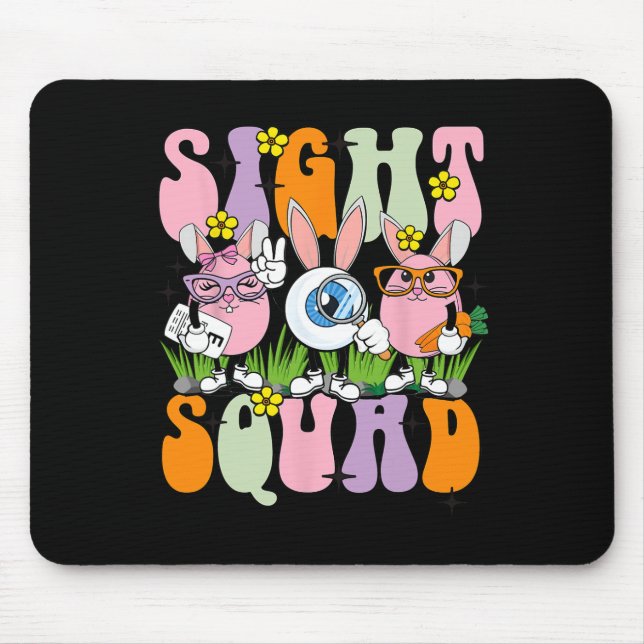 Mousepad Coelho Optometria Optometrista do Esquadrão de Vis (Frente)