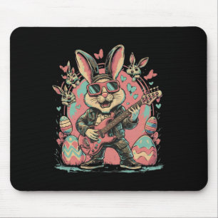 Mousepad Coelho Rocker Legal Com Guitarra Elétrica Para Roc