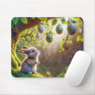Mousepad Coelho Sob Uma Árvore De Ovos De Páscoa