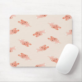 Mousepad Coelhos castanhos a rosa