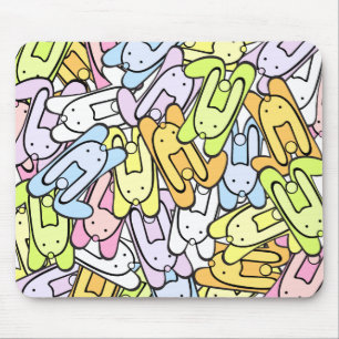 Mousepad coelhos coloridos