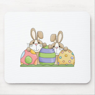 Mousepad coelhos e ovos de Páscoa