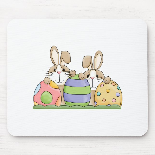 Mousepad coelhos e ovos de Páscoa (Frente)
