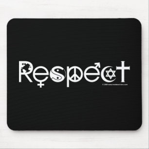 Mousepad Coexistir com Respeito - Paz Bondade & Tolerância