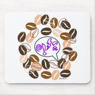 Mousepad COFFEE & CUSSIN' por Jeff Willis Art