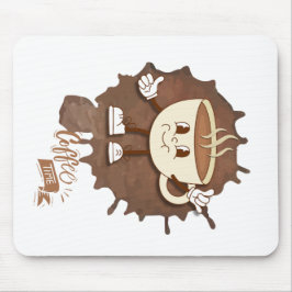 Mousepad **Coffee Time – Cute Smiling Cup Steam 