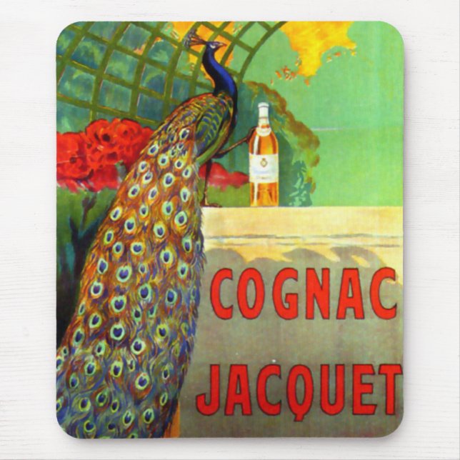 Mousepad Cognac Jacquet Vintage Advertising Poster (Frente)