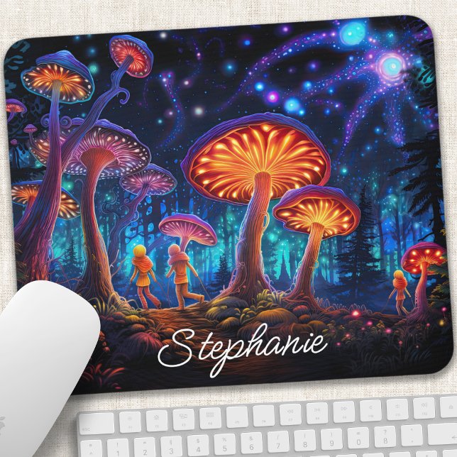 Mousepad Cogumelo Luminoso Personalizado (Criador carregado)