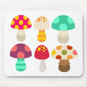Mousepad Cogumelos coloridos