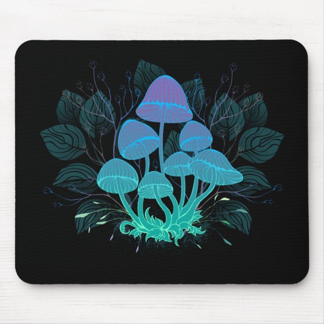 Mousepad Cogumelos em Arbustos (Frente)