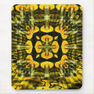 Mousepad Cogumelos Metálicos: Bocão de Arte Geométrico