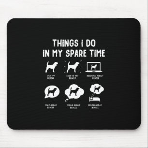 Mousepad Coisas De Beagle Poupam Tempo/ Beagle Engraçado