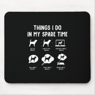 Mousepad Coisas De Beagle Poupam Tempo/ Beagle Engraçado