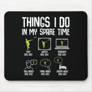Mousepad Coisas De Golfe De Disco Que Eu Faço Em Meus Homen