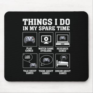 Mousepad Coisas Engraçadas Que Eu Faço No Meu Tempo Inútil