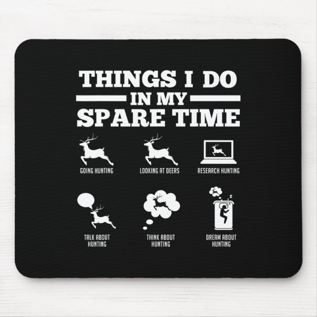 Mousepad Coisas Que Eu Faço Em Meus Deers De Tempo Pouco (Frente)