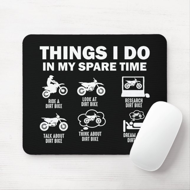 Mousepad Coisas Que Eu Faço No Meu Tempo Esparso, Sujando B (Com mouse)