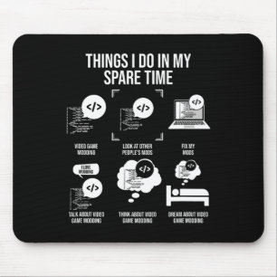 Mousepad Coisas Que Faço No Meu Aplicativo De Jogos De Víde