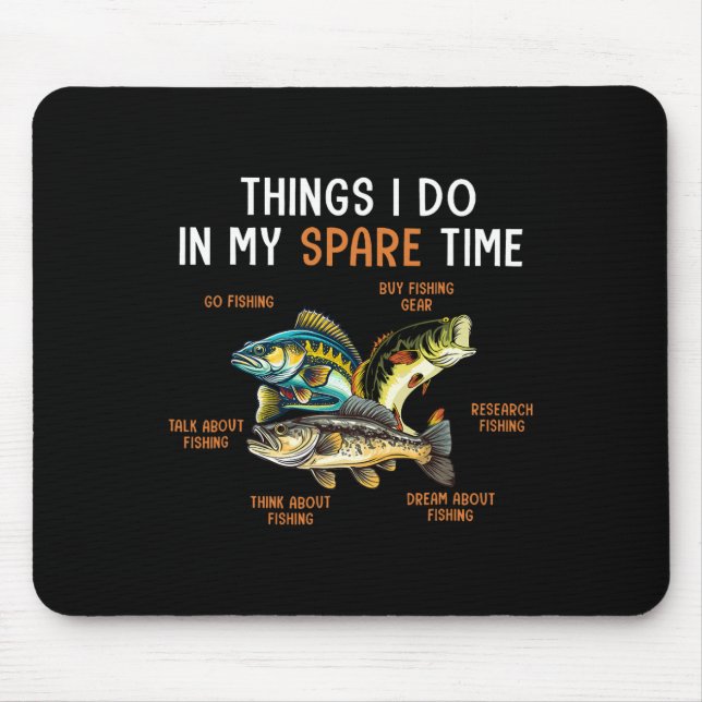 Mousepad Coisas Que Faço No Meu Tempo Inteiro Coisas Engraç (Frente)
