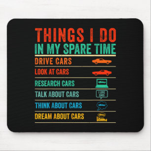 Mousepad Coisas que Faço no Meu Tempo Livre Amantes de Carr