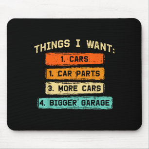 Mousepad Coisas Querem Peças de Carro Engraçado Homem Mecân