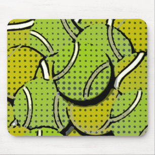 Mousepad Colagem abstrata das bolas de tênis