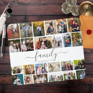 Mousepad Colagem de 24 Fotos Lembrança de Amor Família Fofa