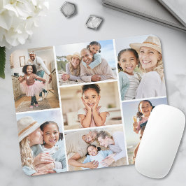 Mousepad Colagem de 7 Fotos Personalizada Simples