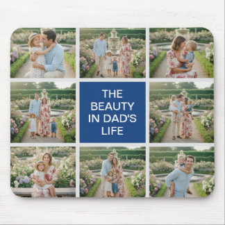 Mousepad Colagem de 8 Fotos Personalizada - Presente Person