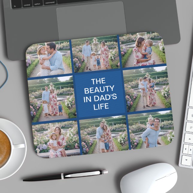 Mousepad Colagem de 8 Fotos Personalizada - Presente Person (Criador carregado)