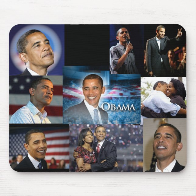 Mousepad Colagem de Barack Obama (Frente)