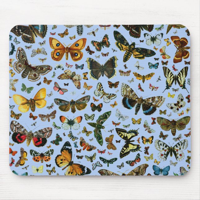 Mousepad Colagem de Borboletas e Mães mais conhecidas na Eu (Frente)