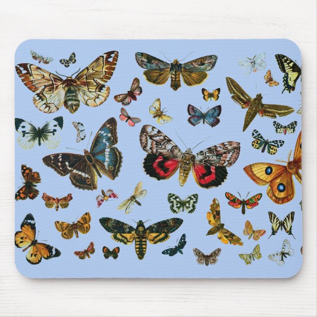 Mousepad Colagem de Borboletas e Mães mais conhecidas na Eu (Frente)