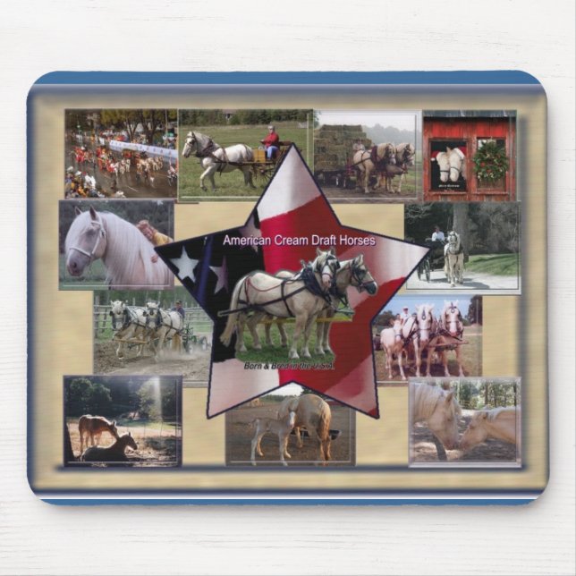 Mousepad Colagem de creme americana (Frente)