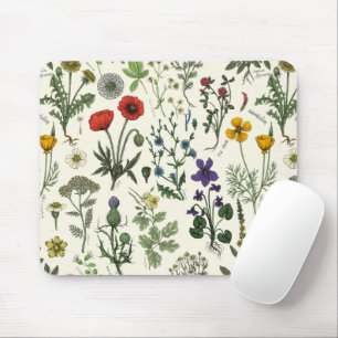 Mousepad Colagem de flores silvestres