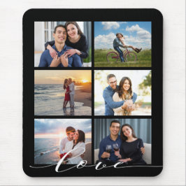 Mousepad Colagem de Fotografias de Amor Moderno