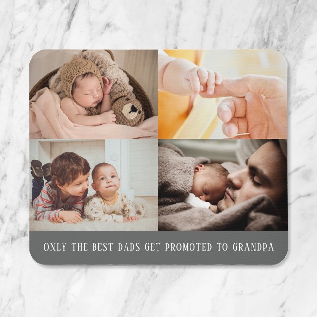 Mousepad Colagem de Fotografias de Cinzas Modernas 4 para o (Criador carregado)