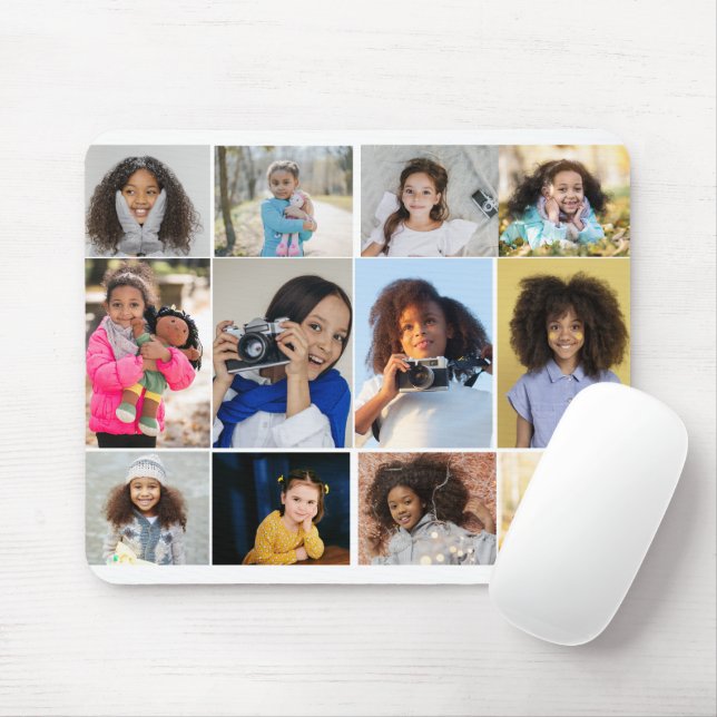 Mousepad Colagem de Fotografias design (Com mouse)